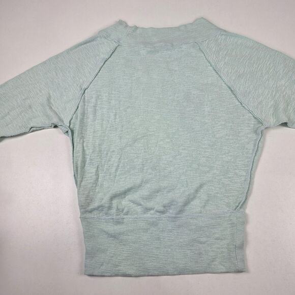 Free People We The Free Sweater Womens Small Mint Green Raglan Pullover Cropped - Picture 8 of 10